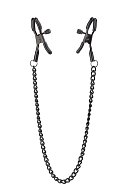 Черные зажимы на соски на цепочке Deluxe Nipple Clamps
